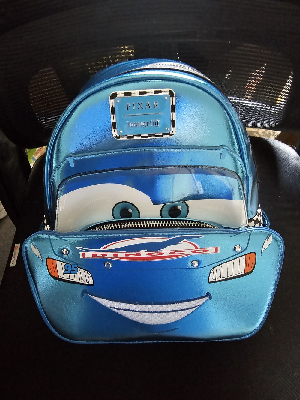 Loungefly Pixar Cars Dinoco Blue Kids Mini Backpack